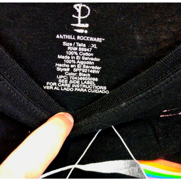 PINK FLOYD 2005 by Anthill Rockware Women's Black T-shirt Splatter Custom Design - Picture 5 of 7